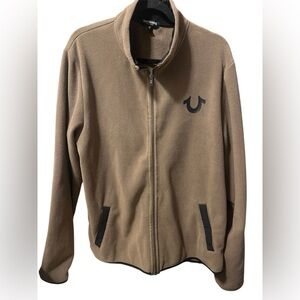 True Religion Fleece Zip Up Jacket
